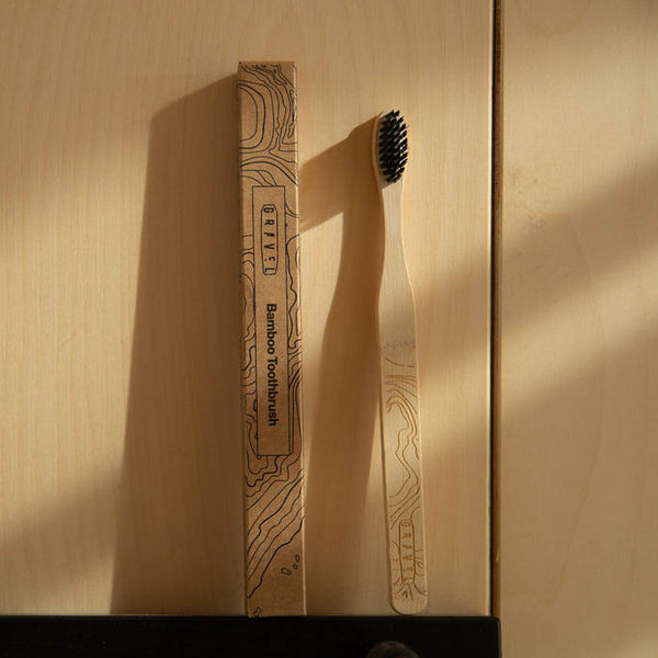 Gravel Bamboo Toothbrush | Black Bristles