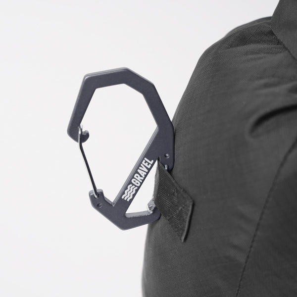 Gravel Double Gated Carabiner | Gray