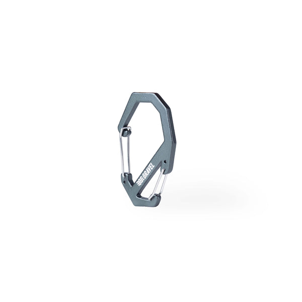 gravel Double Gated Carabiner | Gray