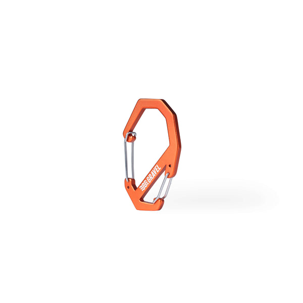 gravel Double Gated Carabiner | Orange
