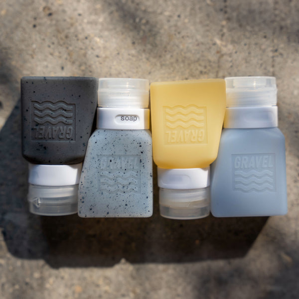 Gravel SET | TSA Approved Shower Bag & 4 Bottles
