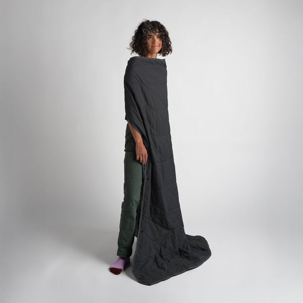 Gravel Layover™ Travel Blanket - Packable & Puffy | Black