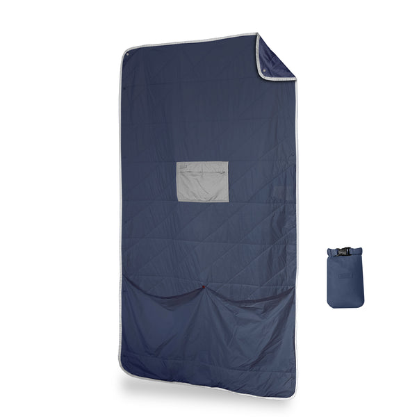 gravel Layover™ Travel Blanket - Packable & Puffy | Blue