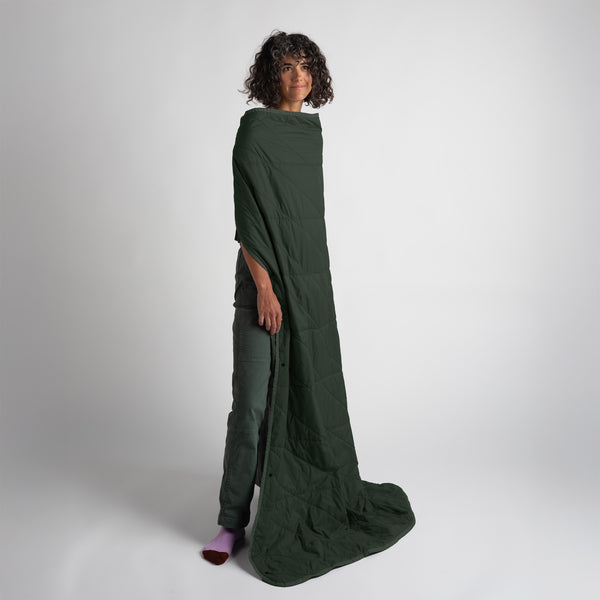 Gravel Layover™ Travel Blanket - Packable & Puffy | Spruce