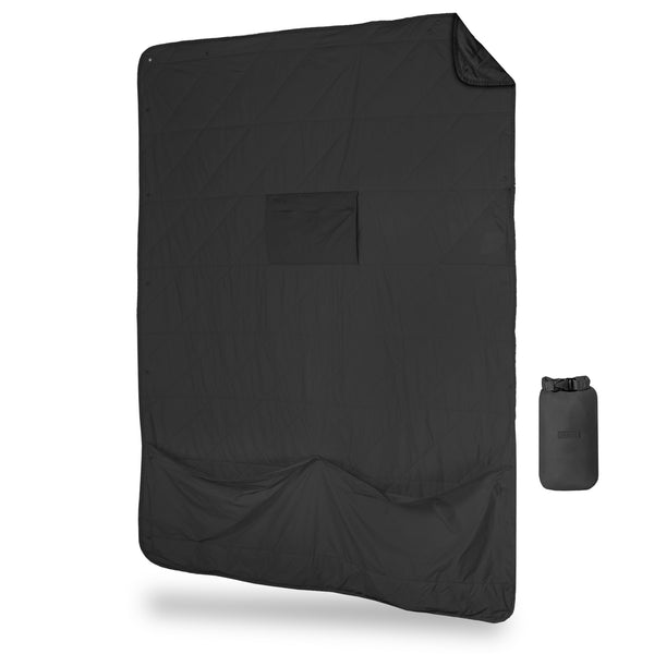 gravel Layover™ XL Travel Blanket - Packable & Puffy | Black