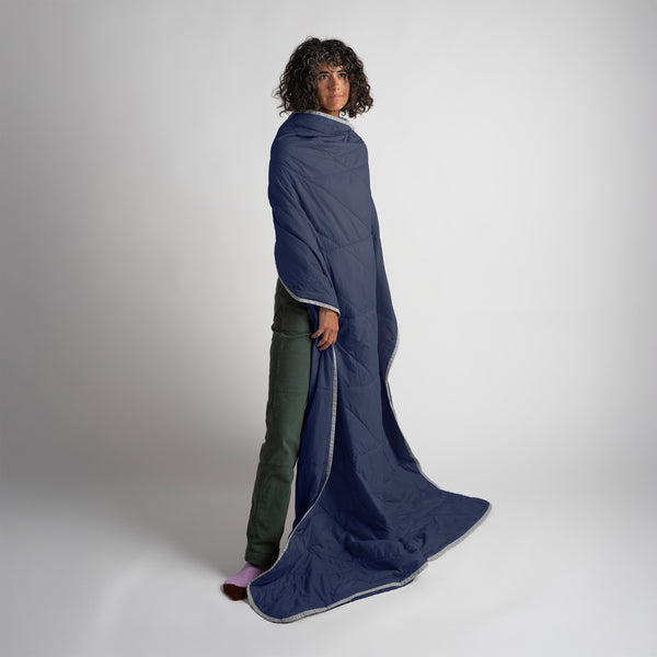 Gravel Layover™ XL Travel Blanket - Packable & Puffy | Blue