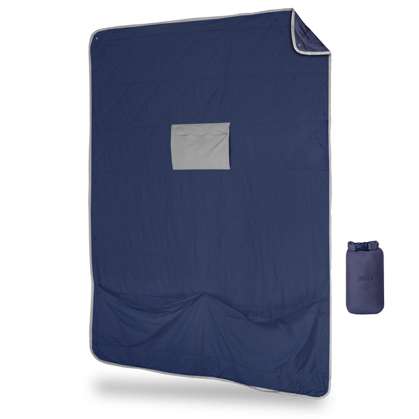 gravel Layover™ XL Travel Blanket - Packable & Puffy | Blue