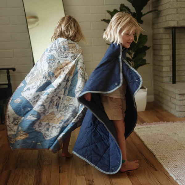 Gravel UltraPak™ MINI Kids Blanket - Packable & Puffy | Blue