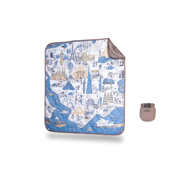 gravel UltraPak™ MINI Kids Blanket - Packable & Puffy | World Wonders