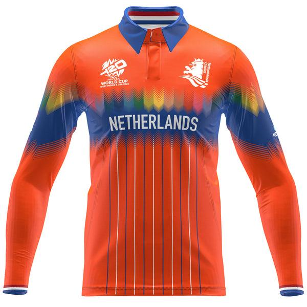 gray nicolls Netherlands T20 World Cup 24 Shirt - Men's Long Sleeve