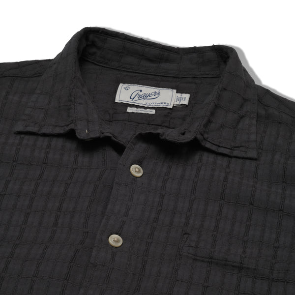 Grayers Bamboo Dobby Long Sleeve Shirt - Washed Black