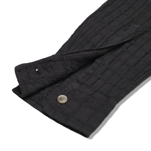 Grayers Bamboo Dobby Long Sleeve Shirt - Washed Black