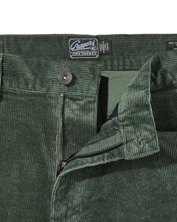 Grayers Burlington 5 Pocket Stretch Corduroy - Dusty Olive