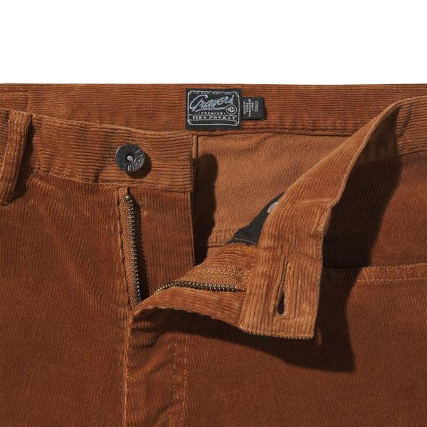 Grayers Burlington 5 Pocket Stretch Corduroy - Rawhide