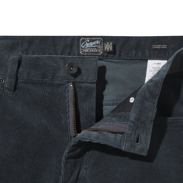 Grayers Burlington 5 Pocket Stretch Corduroy - Slate Gray