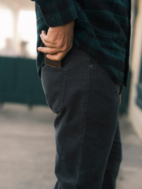 Grayers Burlington 5 Pocket Stretch Corduroy - Slate Gray