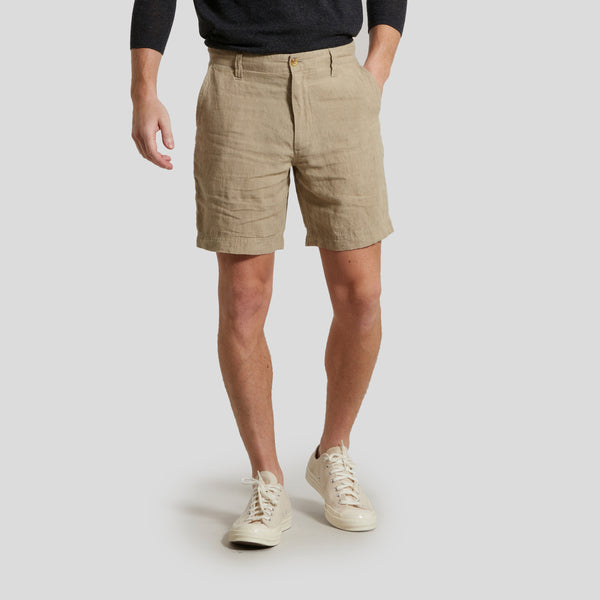 Grayers Aventura Washed Linen Shorts - Safari