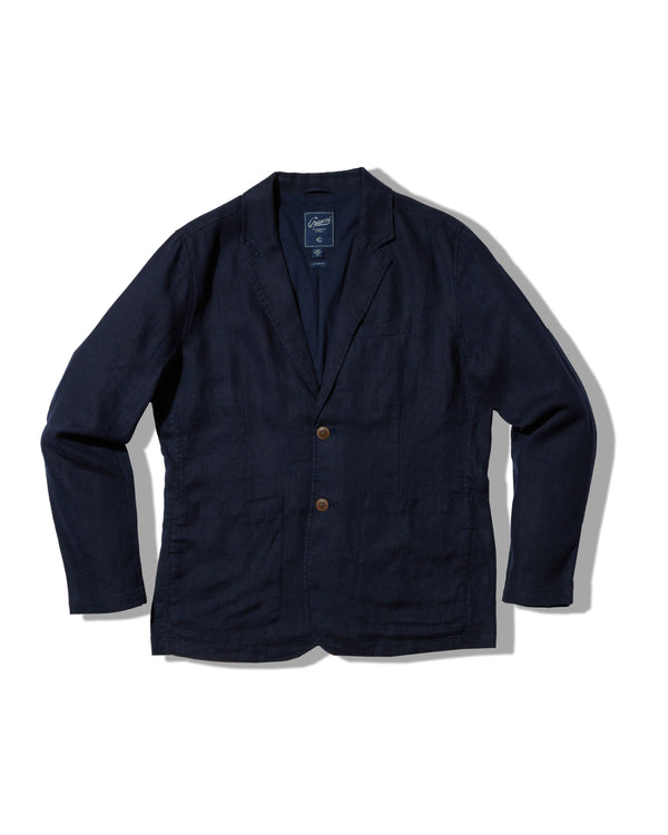 grayers Bal Harbour 2 Button Linen Blazer - Navy
