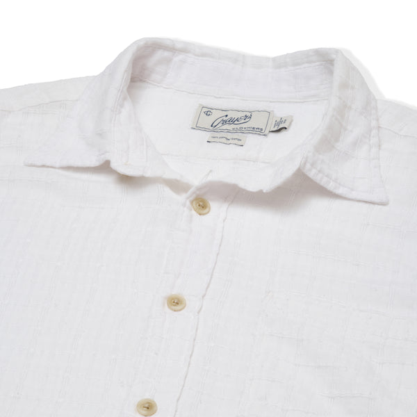 Grayers Bamboo Dobby Short Sleeve Shirt - White