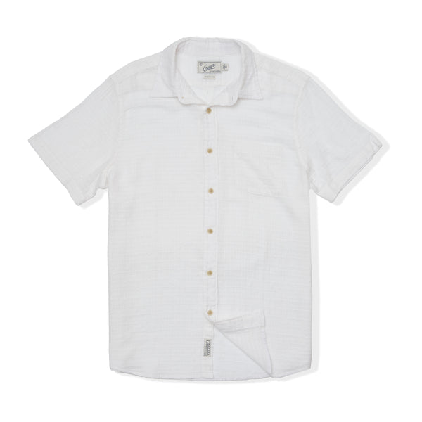 Grayers Bamboo Dobby Short Sleeve Shirt - White