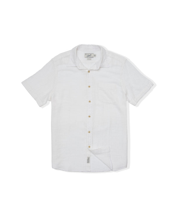 grayers Bamboo Dobby Short Sleeve Shirt - White