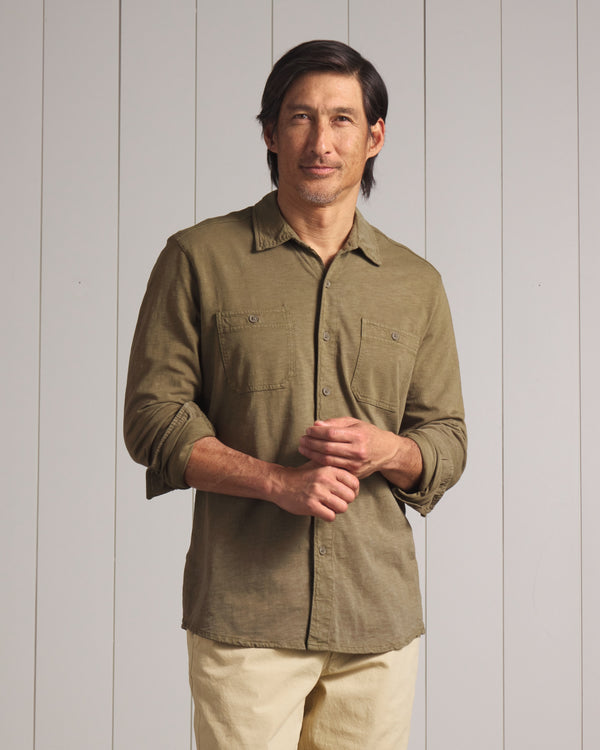 Grayers Flex Everyday Knit Shirt - Faded Olive