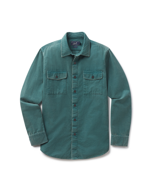 grayers Jeremiah Vintage Garment Dyed Shirt - Teal