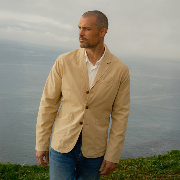 Grayers Mercer Cotton Blazer - Biscotti