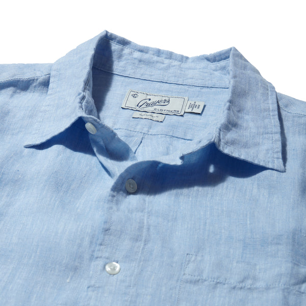 Grayers Nantucket Yarn Dyed Linen Shirt - Light Blue