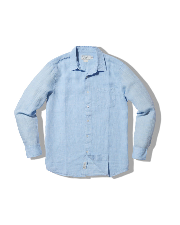grayers Nantucket Yarn Dyed Linen Shirt - Light Blue