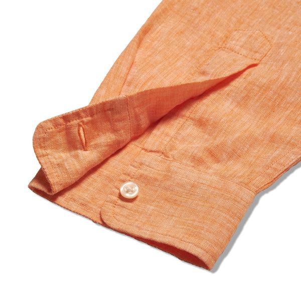 Grayers Nantucket Yarn Dyed Linen Shirt - Orange