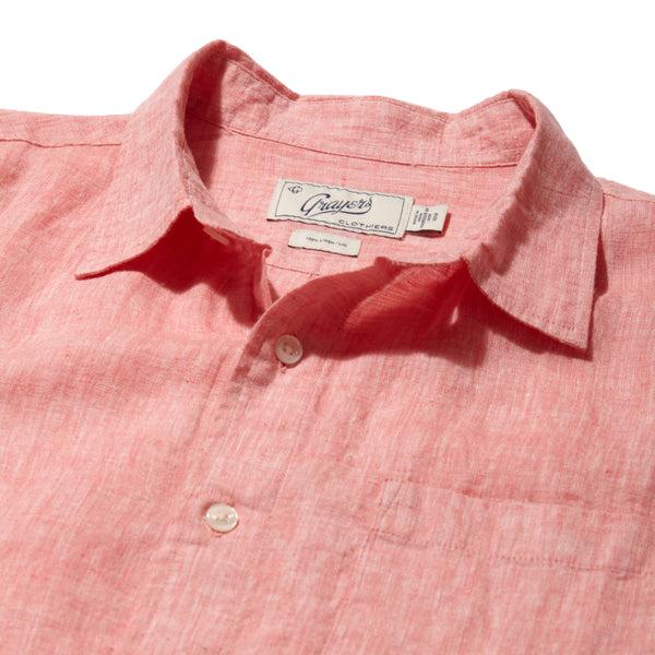 Grayers Nantucket Yarn Dyed Linen Shirt - Red