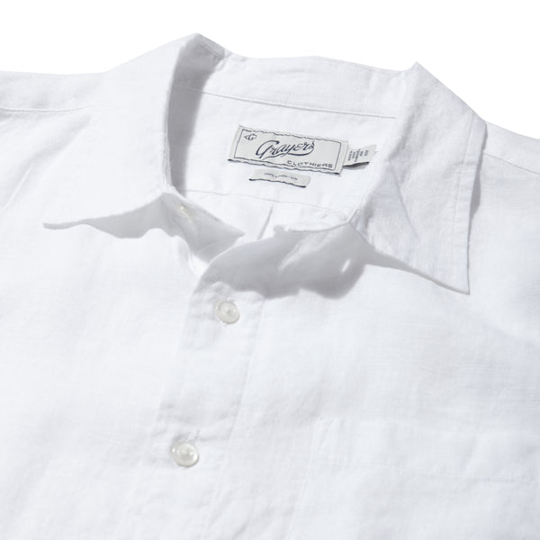 Grayers Nantucket Yarn Dyed Linen Shirt - White