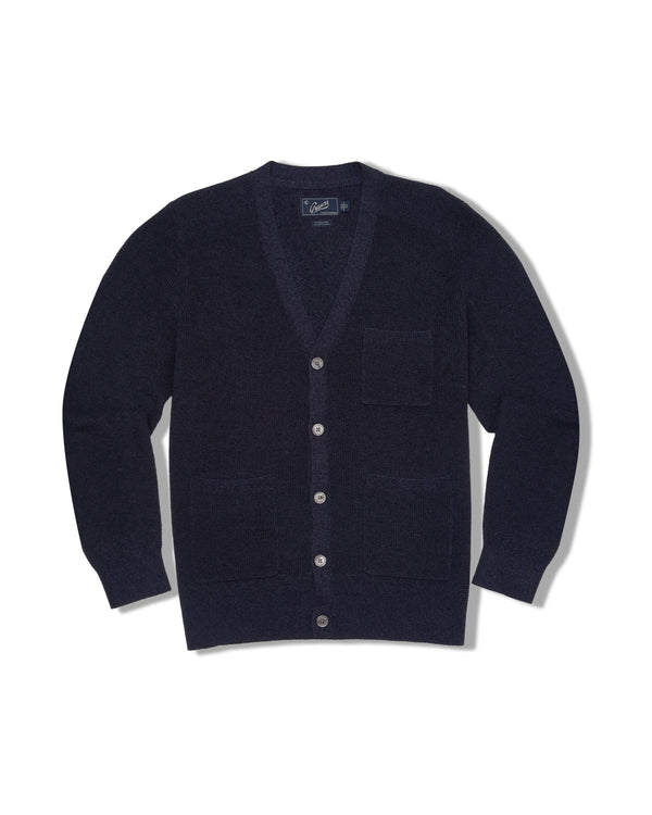 grayers Ramie Cotton Cardigan Sweater - Navy
