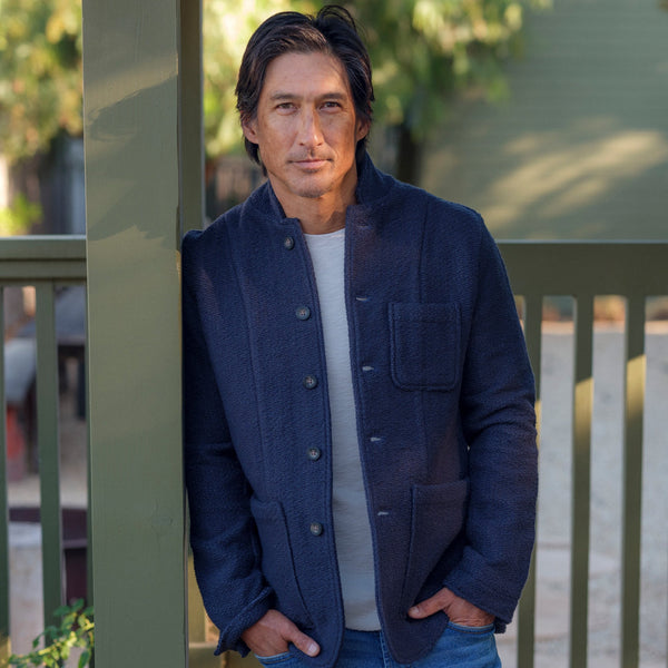 Grayers Rope Weave Artisanal Jacket - Navy