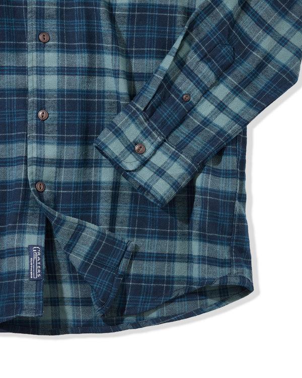 Grayers Shady Grove Stretch Flannel - Green Pine