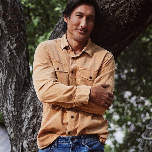 Grayers Jeremiah Vintage Garment Dyed Cord Shirt - Biscuit