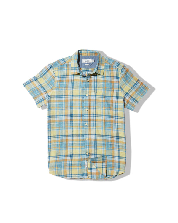 grayers Madras Power Loom Twill Short Sleeve Shirt - Multi Color