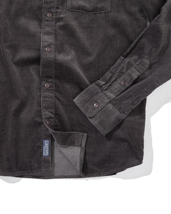 Grayers Saratoga Featherweight Corduroy Shirt - Charcoal
