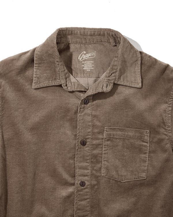 Grayers Saratoga Featherweight Corduroy Shirt - Mocha