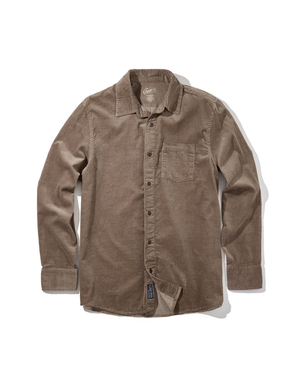 grayers Saratoga Featherweight Corduroy Shirt - Mocha