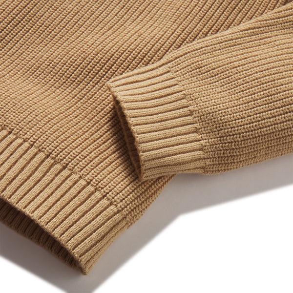 Grayers Shaker Stitch Cotton Crewneck Sweater - Curry