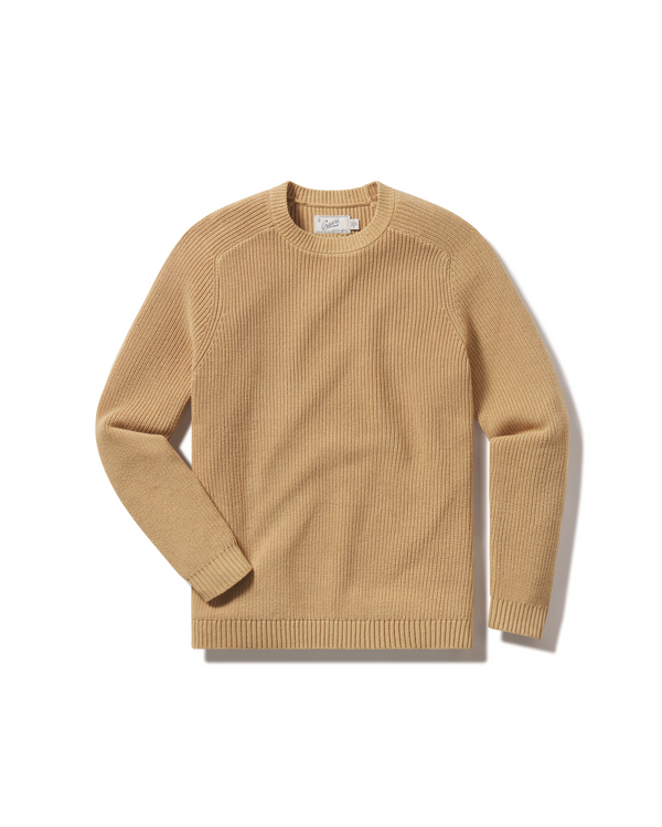 grayers Shaker Stitch Cotton Crewneck Sweater - Curry