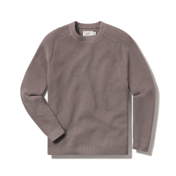 Grayers Shaker Stitch Cotton Crewneck Sweater - Frost Gray