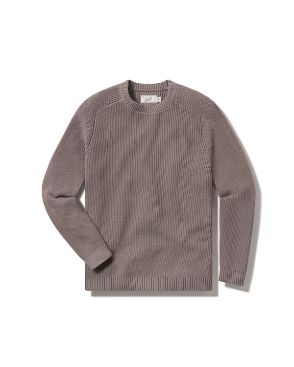 grayers Shaker Stitch Cotton Crewneck Sweater - Frost Gray