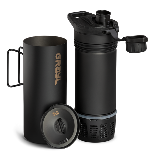 Grayl GeoPress® Ti Purifier Black Edition & Mission Bottle Sling Bundle