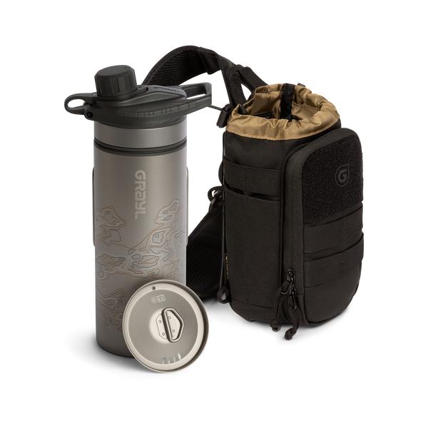 grayl GeoPress® Ti Purifier Bottle & Mission Sling Bundle