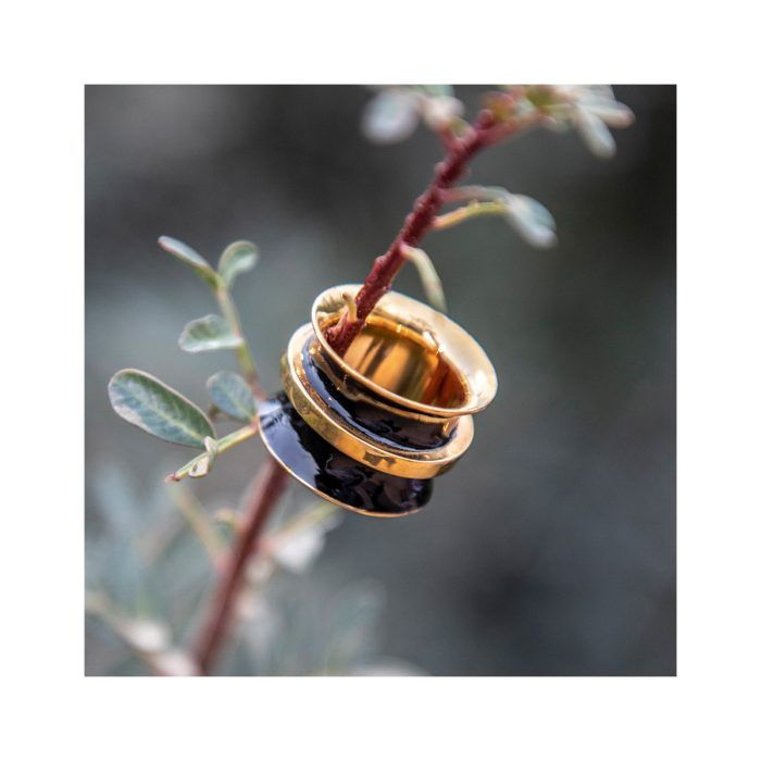 grecian chick black enamel