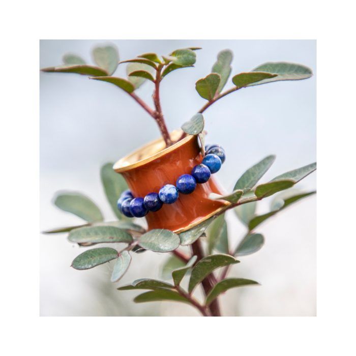 Grecian Chick Camel Enamel With Lapis