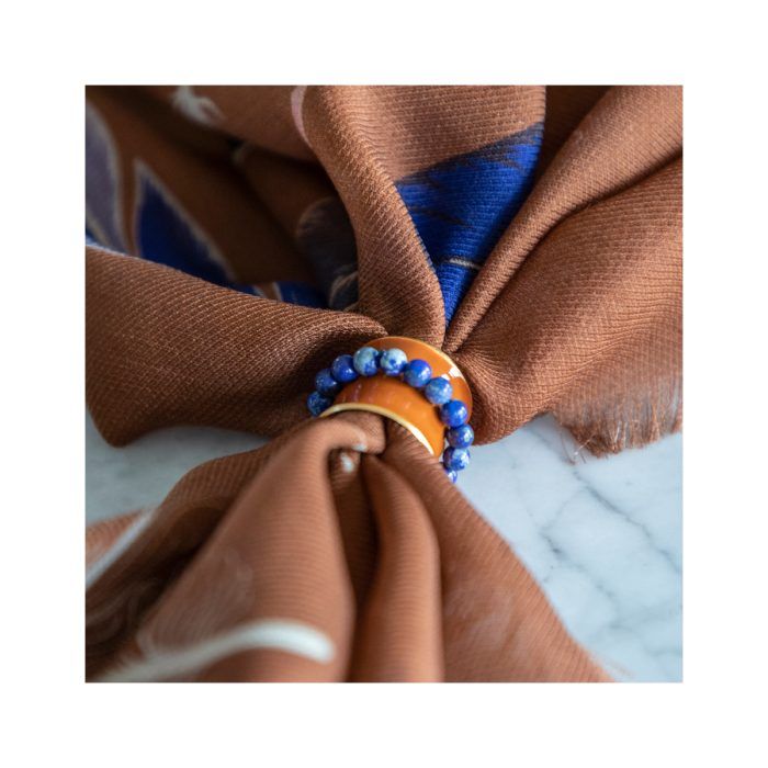 Grecian Chick Camel Enamel With Lapis